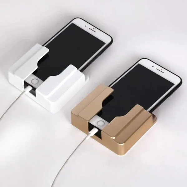 Universal Smartphone Wall Holder Charging Box Adhesive Phone Charging Bracket Stand Shelf Mount Support For Mobile Phone Tablet