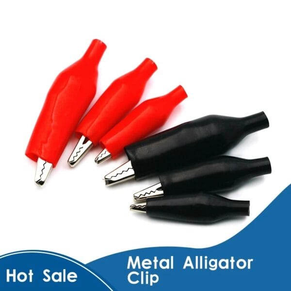 1Pair Insulation Boot Metal Alligator Clip Electric Test Different Lead colorful small Medium and Big crocodile clip